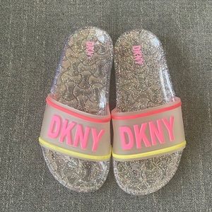 DKNY Girl’s Glitter Jelly Slides